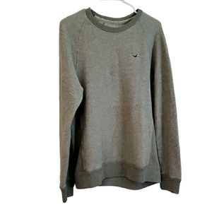 Hollister Gray Knit Mens Long Sleeve Pullover Medium